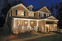 An Eagle Run home at night in Summerville